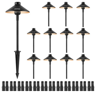 VEVOR 12 Pack Low Voltage Landscape Path Lights 12-24V Outdoor LED Pathway Light
