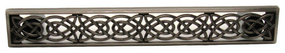 Large Celtic Style Pull, Satin Nickel