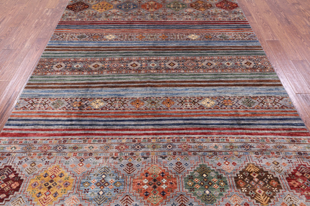 Handmade Super Kazak Khorjin Rug 6' 10" X 10' 2" - Q12356