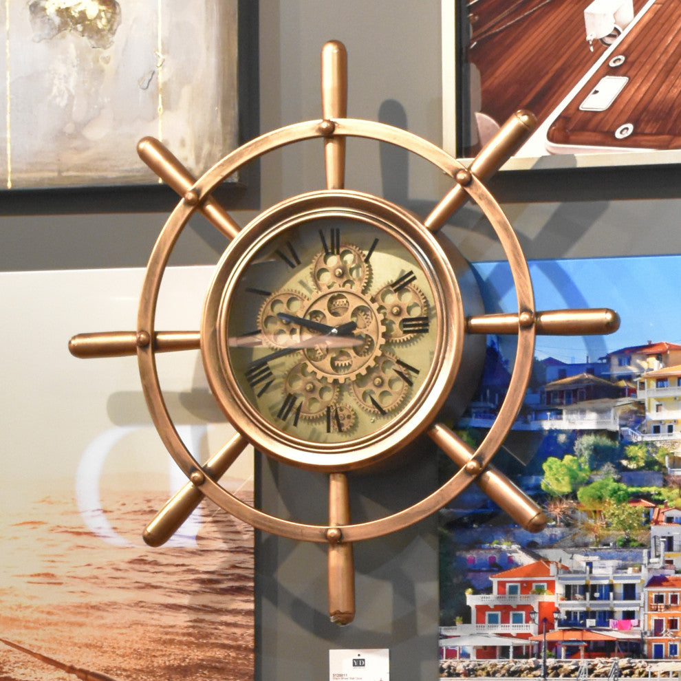 Ship's Wheel Wall Clock