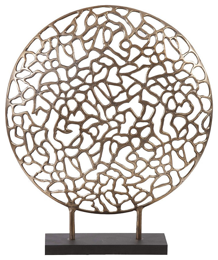 Bronze and Black Abstract Coral Sculpture