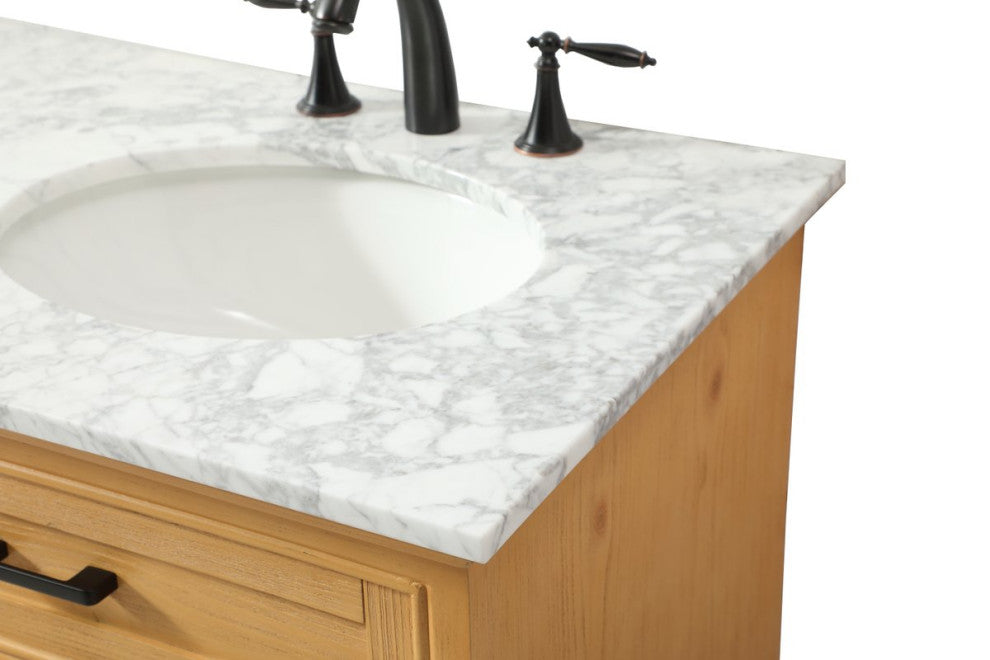 Home Living 21.5" Transitional Natural Wood-Light Bathroom Vanity