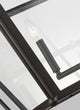 Charleston Four Light Linear Lantern, Midnight Black