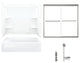 Sterling Ensemble Right-Hand Drain Bathtub Shower Kit 72"x40"x48", White