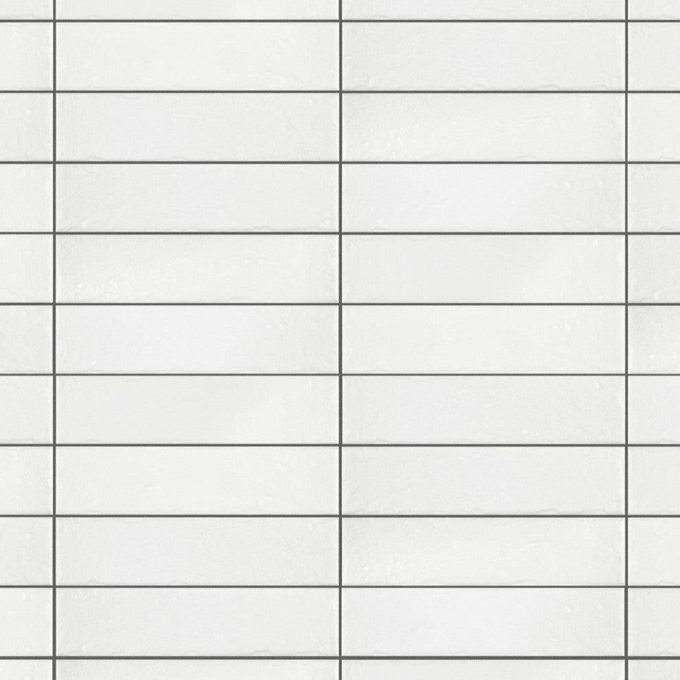 Brooklin Brick Cotto Porcelain Floor and Wall Tile, White