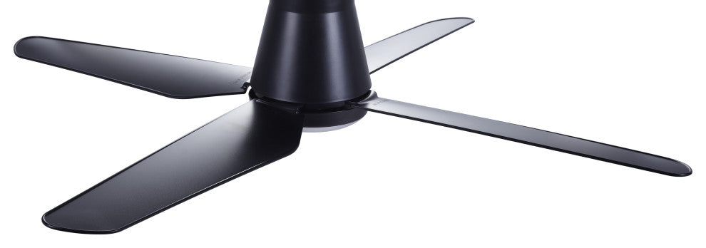 Lucci Air Aria Hugger 52" CTC Light With Remote Ceiling Fan, Black