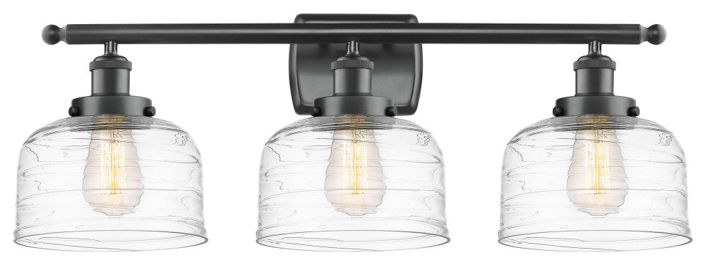 Innovations 916-3W-BK-G713 3-Light Bath Vanity Light, Matte Black