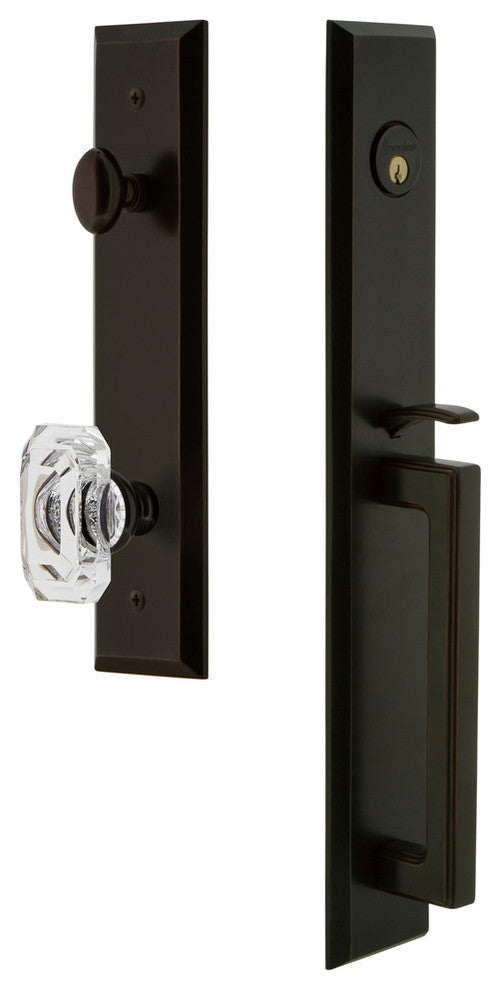 Fifth Avenue Dummy Handleset, D Grip and Baguette Clear Crystal Knob, 849287