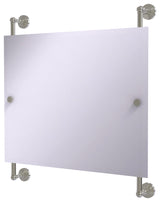 Waverly Place Landscape Frameless Rail Mounted Mirror, Satin Nickel