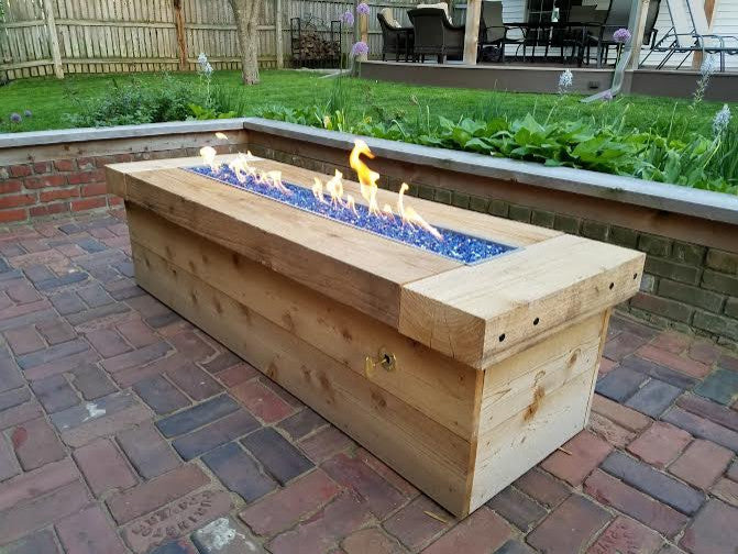 98" 3-Piece Trough Burner and Complete Basic Propane Fire Pit Kit