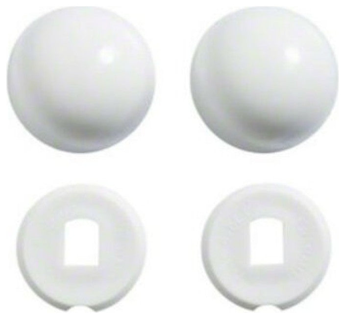 Kohler Color Replacement Plastic Toilet Bolt Caps - Set of 2 - White