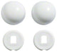 Kohler Color Replacement Plastic Toilet Bolt Caps - Set of 2 - White