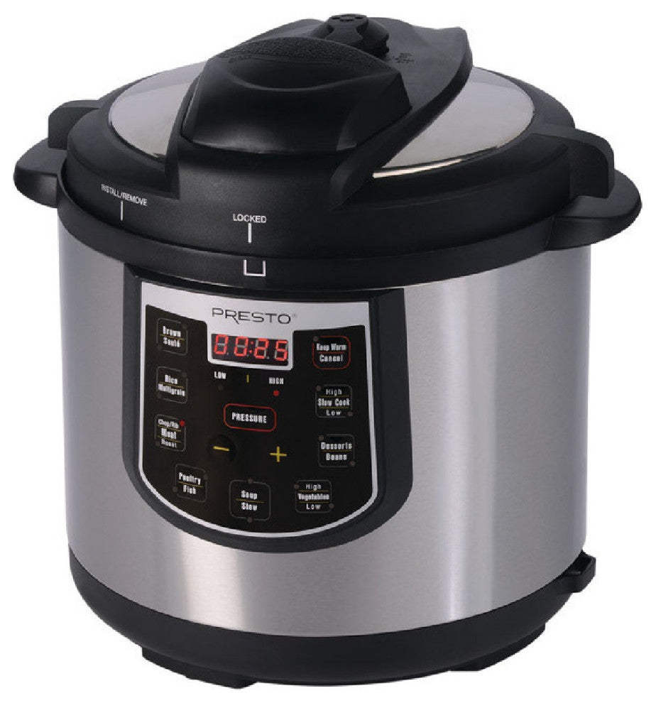 Presto 02141 Programmable Pressure Cooker, Aluminum, 6 Quart