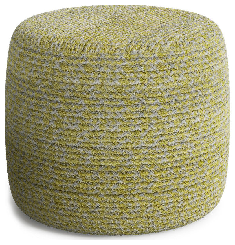 Bayley Round Braided Pouf