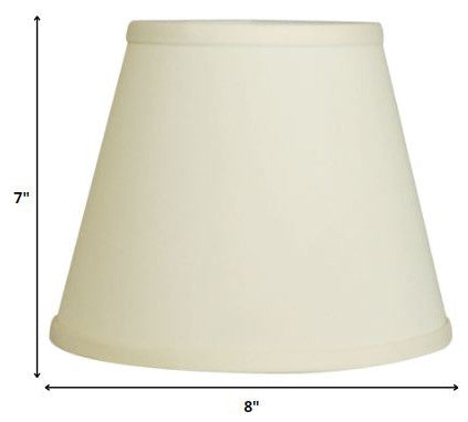 8" Ivory Hardback Empire No Slub Lampshade
