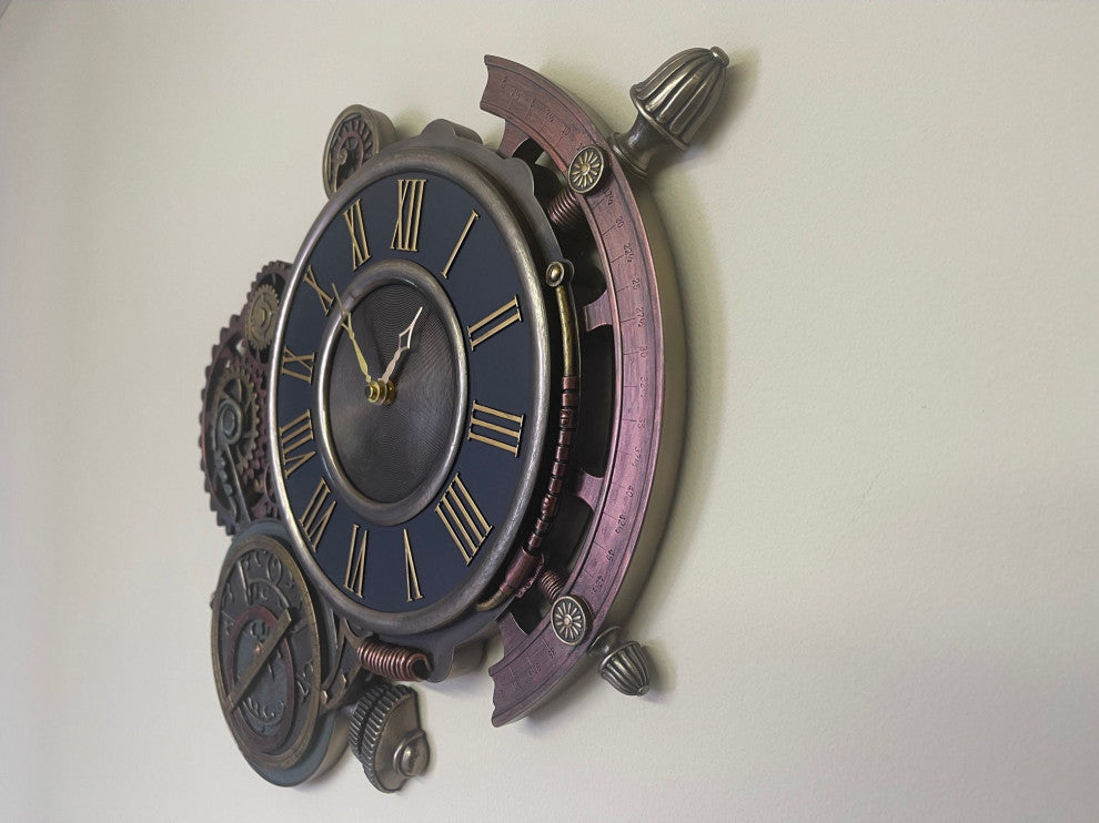 Steampunk Industrial Wall Clock