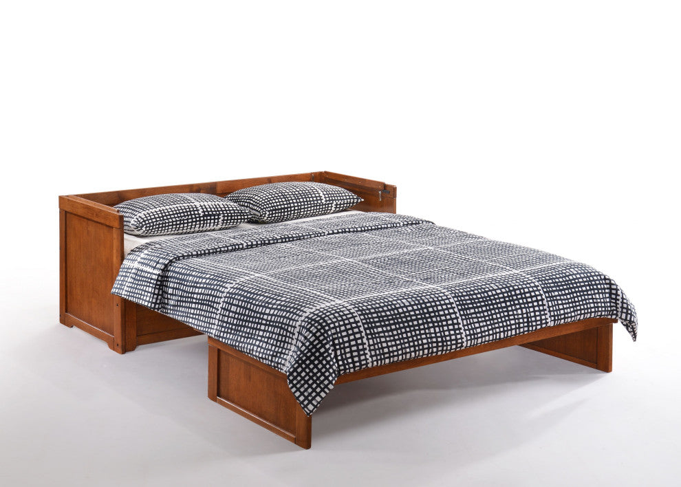 Cube Queen Size Murphy Bed Cabinet, Cherry