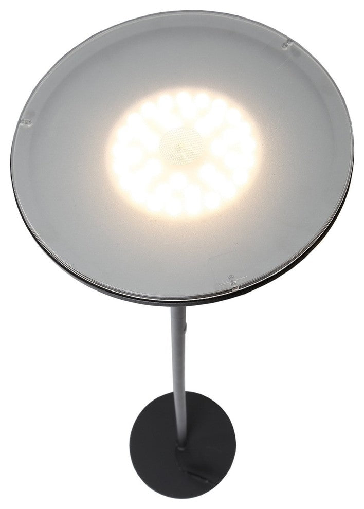Brightech Sky Flux LED Torchiere Floor Lamp, Brushed Nickel