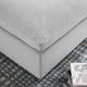 Commix Down Filled Overstuffed Ottoman, Light Gray