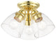 Montgomery 3 Light Polished Brass Semi-Flush