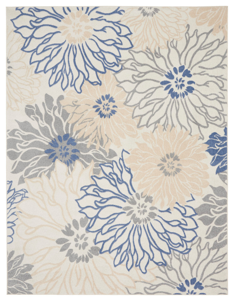 Nourison Passion 8' x 10' Ivory Grey Blue Contemporary Indoor Area Rug