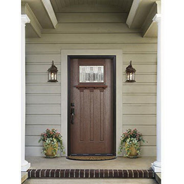 Bellwood Olde Brick And Clear Wave Glass Exterior Wall Light