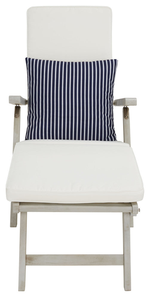 Safavieh Palmdale Outdoor Lounge Chair, Grey / Beige