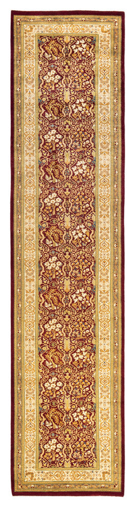 Mogul, One-of-a-Kind Hand-Knotted Area Rug Red, 2'9"x12'2"