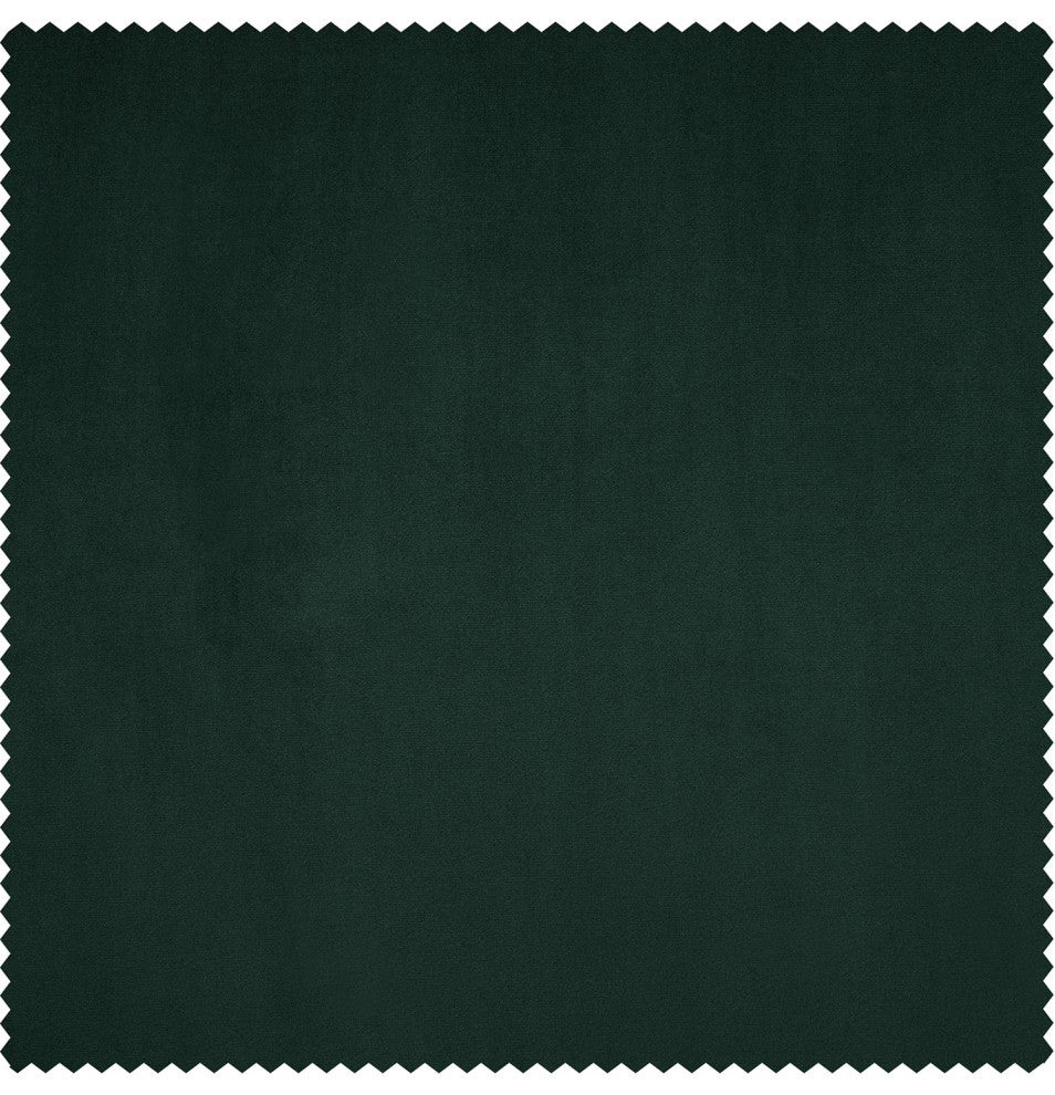 Heritage Plush Velvet Cushion Cover Pair, Forestry Green, 18w X 18l