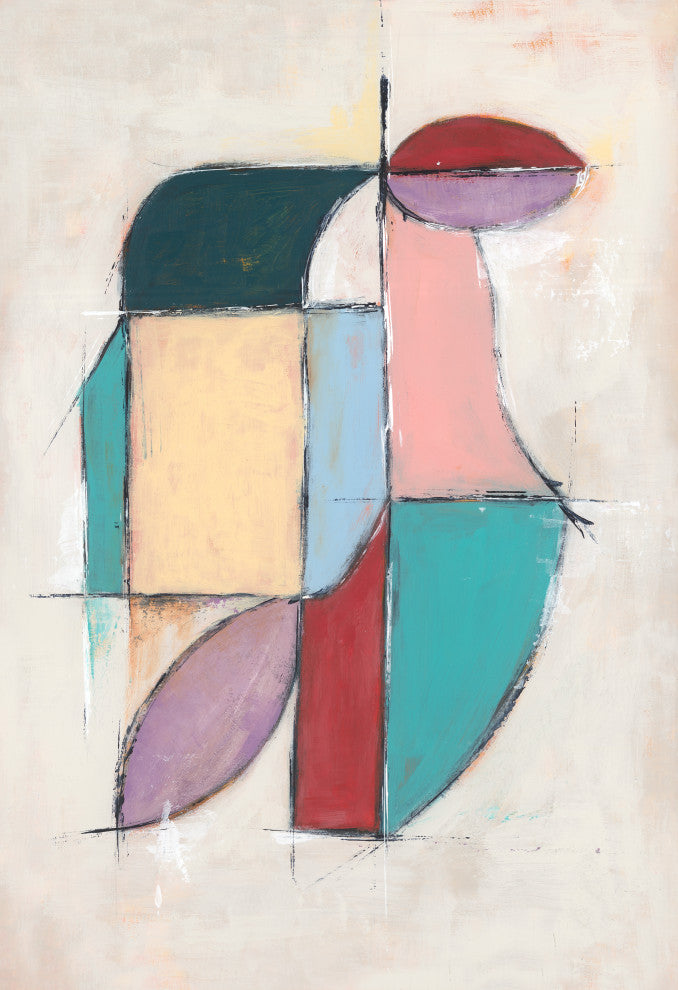 30x44 Whimsical Puzzle III, Unframed Artwork