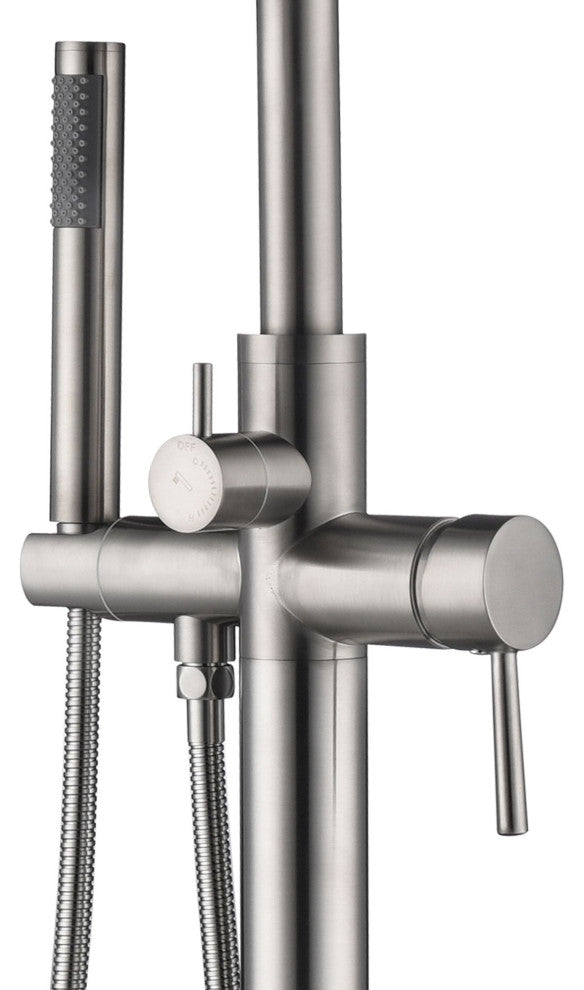 Pulse 3021-FSTF-BN ShowerSpas Brushed Nickel Freestanding Tub Filler + Diverter