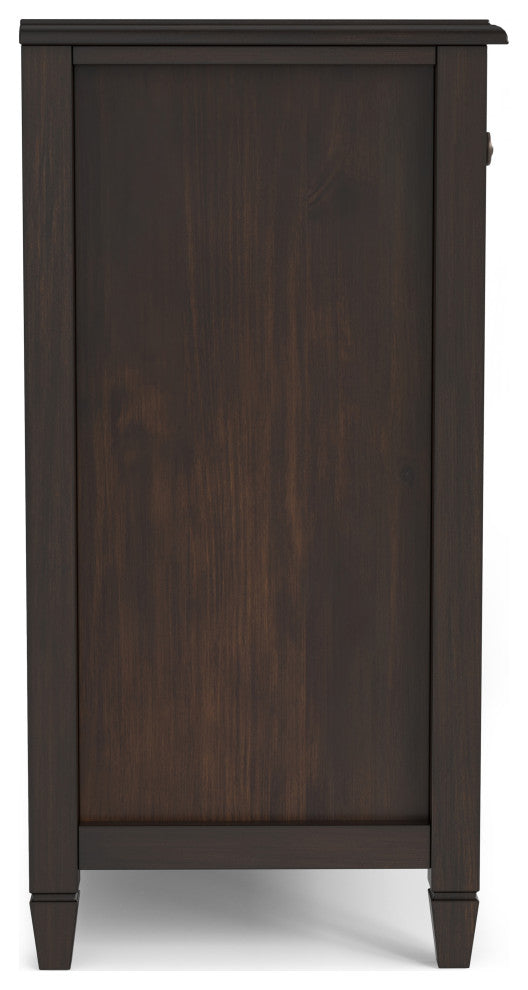 Connaught Solid Wood Large Sideboard Storage Cabinet, Dark Chestnut Brown