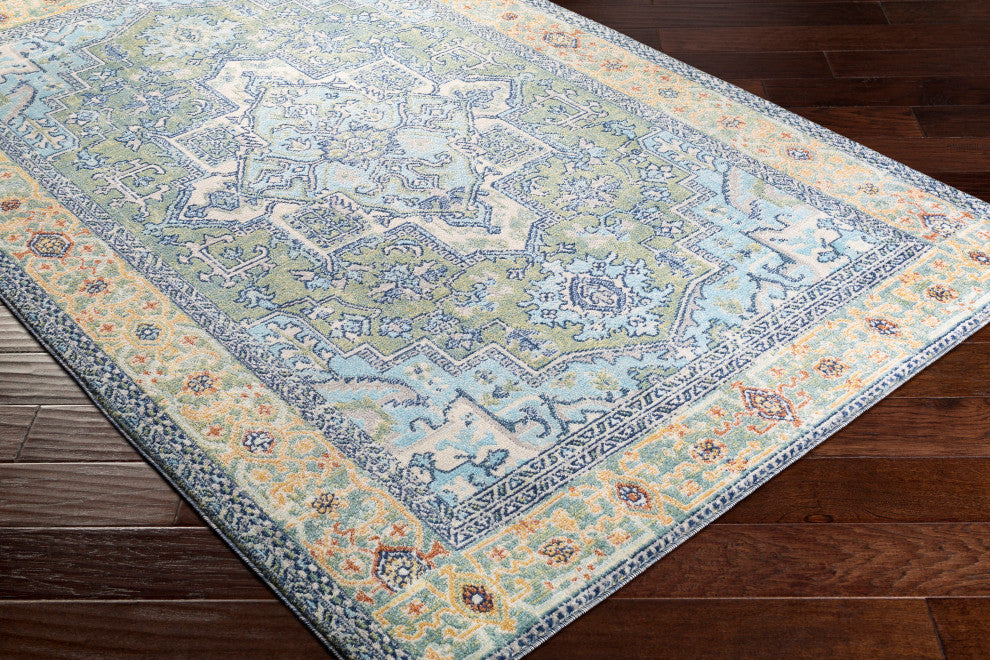 Bodrum BDM-2335 Traditional Green 8'10"x12' Area Rug