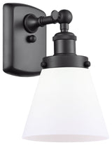Small Cone 1-Light Sconce, Matte Black, Matte White