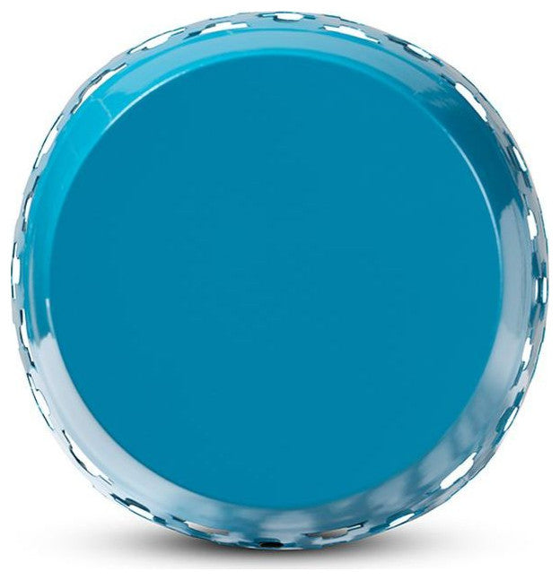 Branson Modern Blue Finished Metal Outdoor Side Table