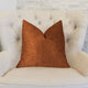 Burnt Cedar Orange Luxury Throw Pillow, 22"x22"