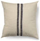 Sandra 22 x 22 Beige w/ Gray Stripes Decorative Pillow Cover