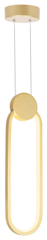 Pulley 4 in LED Satin Gold Mini Pendant