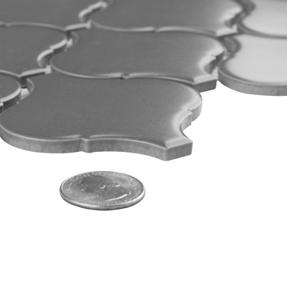 Metro Lantern Matte Dark Grey Porcelain Floor and Wall Tile