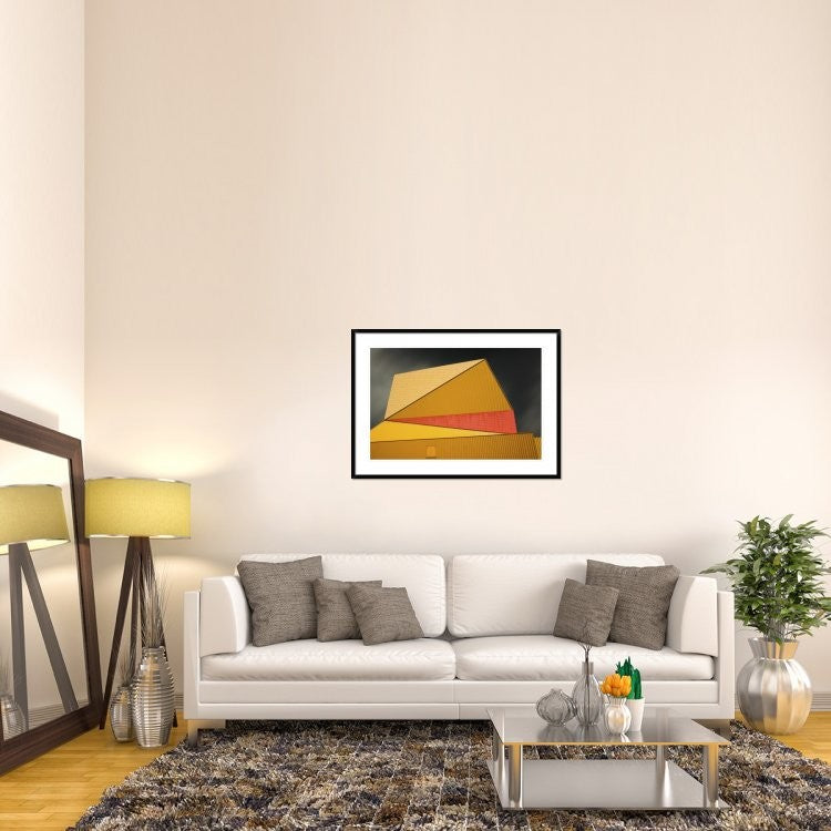 "The Yellow Roof" Framed Digital Print by Gilbert Claes, 44x32"