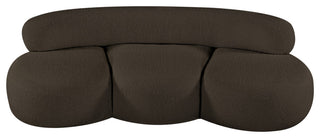 Venti Black Boucle Fabric Upholstered Set, Brown, Sofa