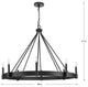 Breckenridge Collection Eight-Light Matte Black Rustic Farmhouse Chandelier