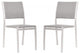 Set of Two Silver Armless Chairs