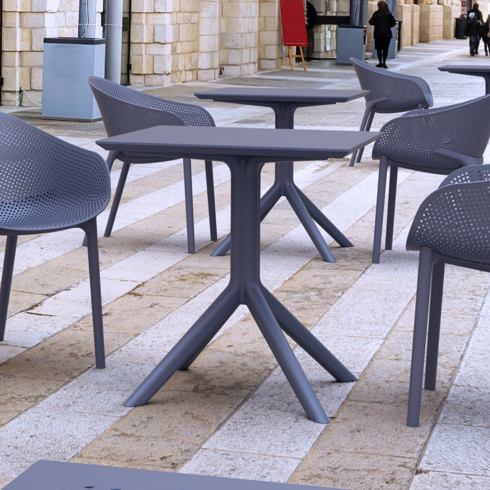 Sky Square Table 27 inch Dark Gray