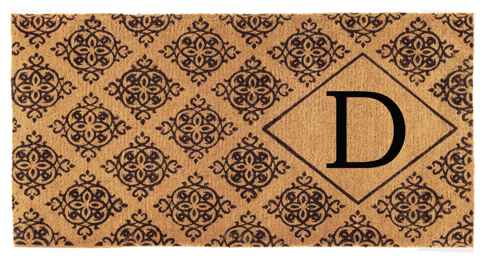 Regency Monogram Doormat, 3'x6'x1.5", D