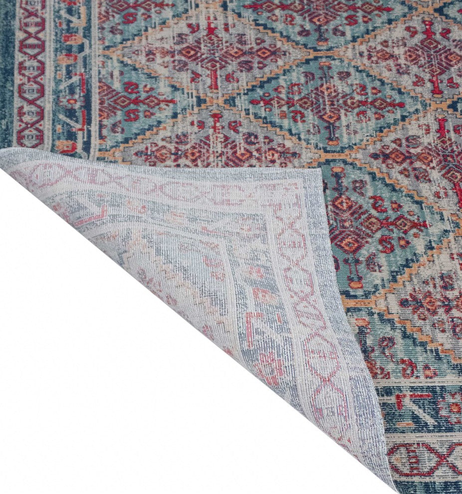 Noori Rug Low-Pile Jerald Green/Blue Rug