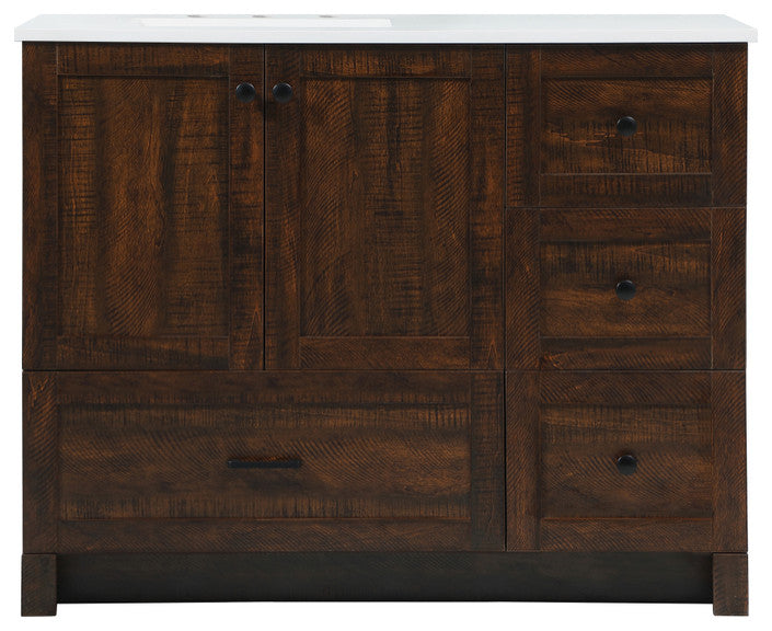 Home Living 19" Farmhouse Expresso-Light Bathroom Vanity