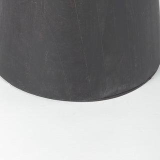 32" Round Black-Brown Wood Accent Pedestal Bistro Table