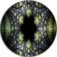 Into The Center Of Fraction, Abstract Digital Art Round Wall Art, 11"