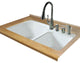 Designer Select Off Set Double Bowl - Tile Edge